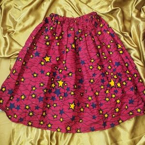 Nwt Ankara Fabric skirt elastic waist knee length